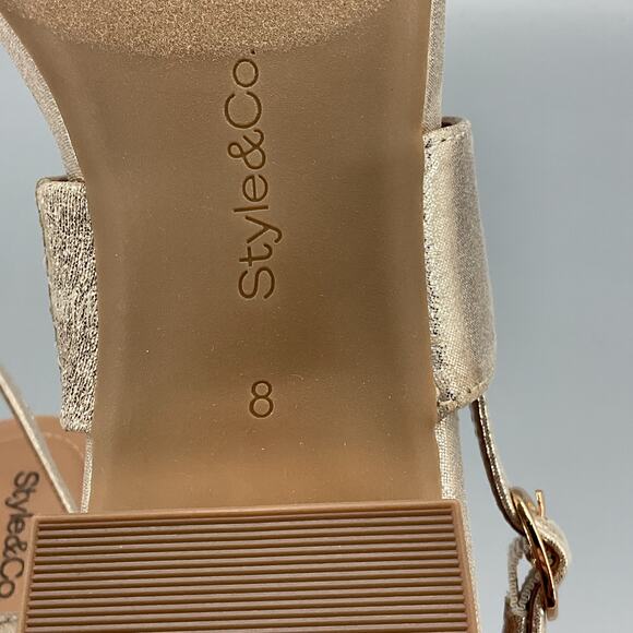 NEW Style & Co Women’s Selbiee Slingback Dress Sandals Silver Size 8M - Picture 6 of 10